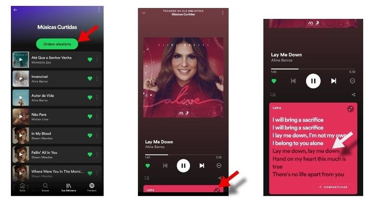 Como ver letras no Spotify - passo 2 - Reprodução - Reprodução