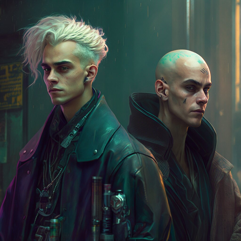 Voldemort e malfoy cyberpunk