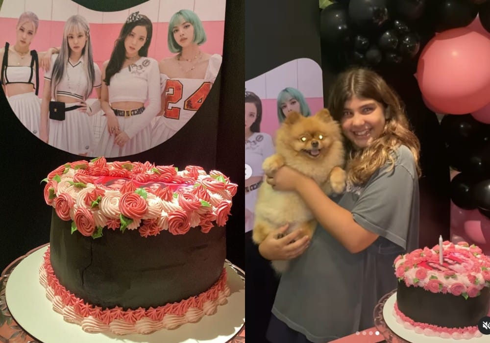 Filha de Grazi Massafera comemorando o aniversário em família