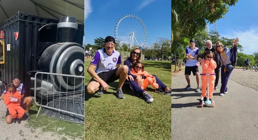 Filha caçula de Ticiane Pinheiro surge com o tio especial em parque de diversões e encanta 